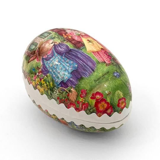 3-1/2" Holly Pond Hill Bunny Garden Easter Egg Container ~ Germany